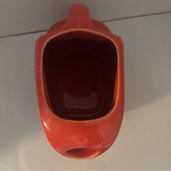 FiestaWare Large Disc Pitcher Orange/Persimmon 7" Tall - Picture 5 of 8